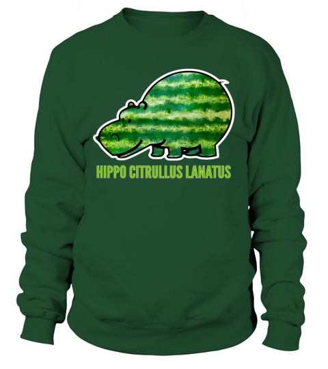 Watermelon Hippo Day Men's Sweatshirt