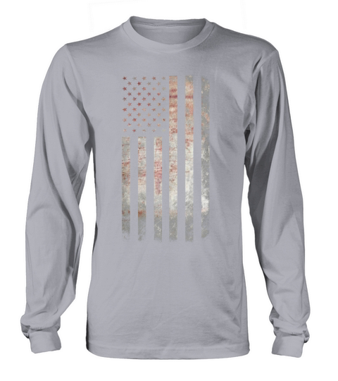 Vintage USA Flag Men's Long Sleeve