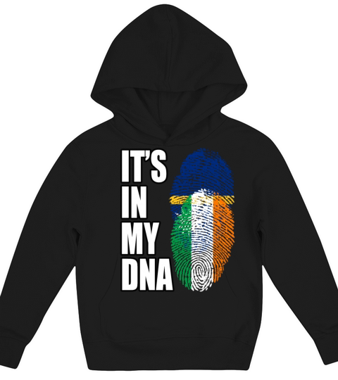 Irish And Nauruan Mix DNA Flag Heritage Kids Hoodie