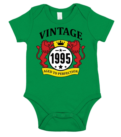 Vintage 1995 Aged to Perfection Short Sleeve Baby One-Piece