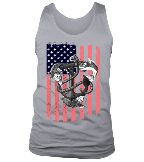 Fisher - Awesome american flag t-shirt for fishe Men's Tank Top