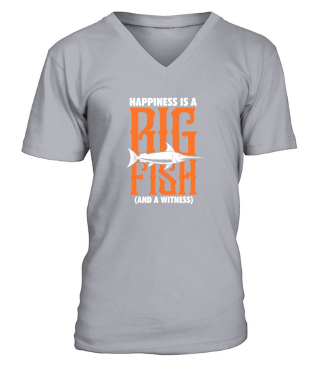 Happiness Is A Big Fish (And A Witness) Men's V-Neck T-shirt