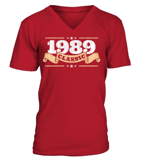 Anniversary 1989 Classic Matching Couple Distresse Men's V-Neck T-shirt