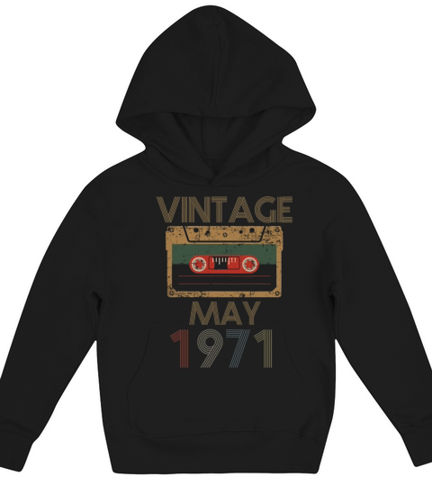 Vintage may 1971 Kids Hoodie
