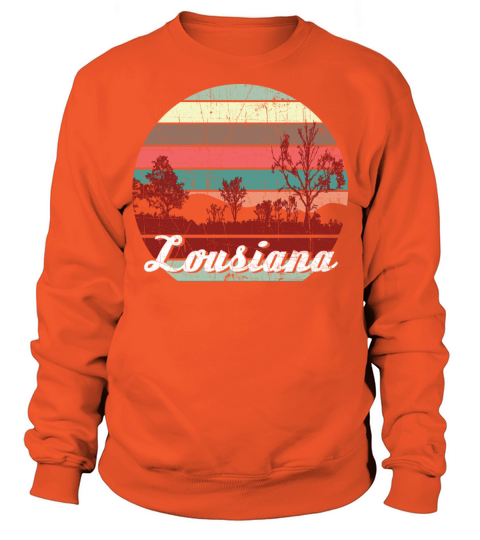 Retro Color Distressed Design Louisiana Travel Cam Men's Sweatshirt