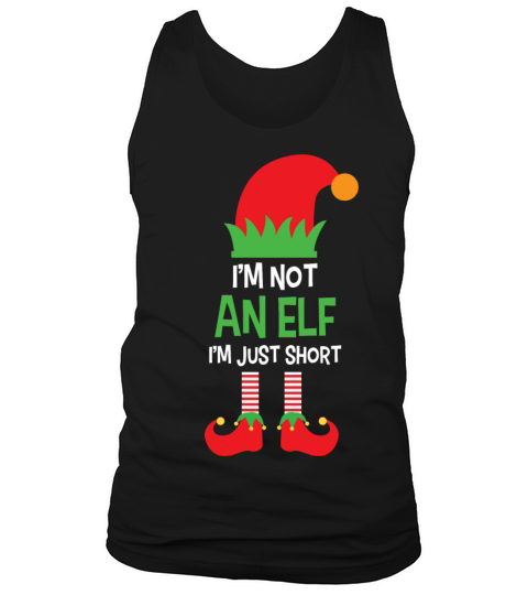 Not An Elf Im Just Short Christmas Santa Helper Men's Tank Top