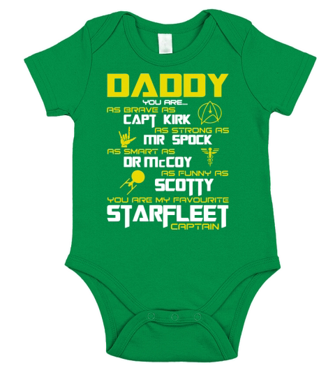 Daddy Super star Dad Papa Hero Fathers Day Gift Trek Shirts Short Sleeve Baby One-Piece