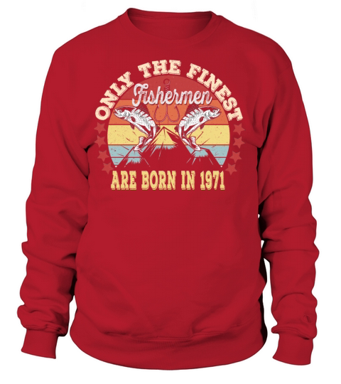 50Th Fishermen Birthday Gift Vintage Born In 1971 Women's Sweatshirt