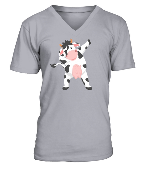 dabbing cow Men's V-Neck T-shirt