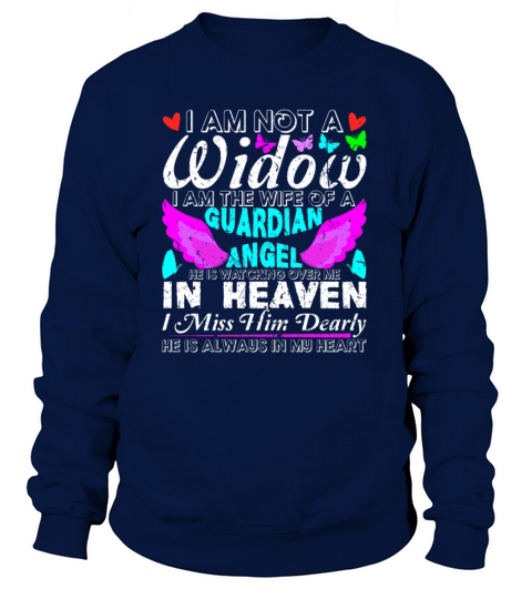 Widow Wife of A Guardian Angel In Heaven Grieving Women's Sweatshirt