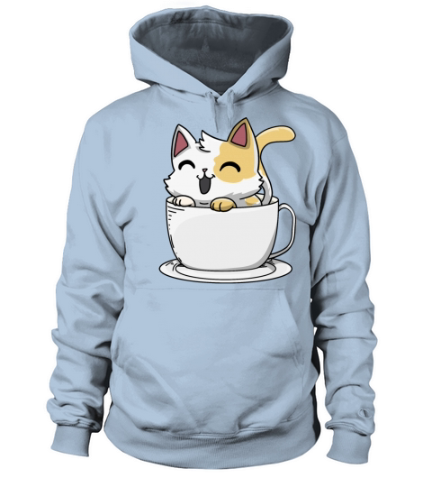 Cat Tea Coffee Anime Kawaii Men's Hoodie