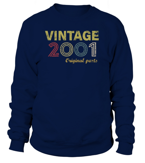 Vintage 2001 Original Parts 20th Birthday Gift Women's Sweatshirt