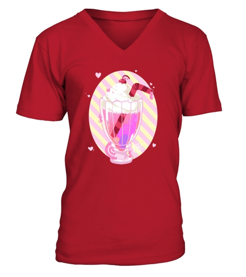 Milkshake Kittens_912715_1_white shirts V-Neck T-shirt