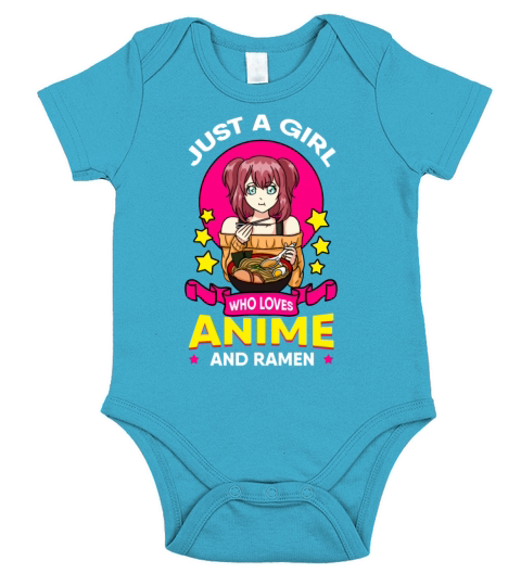 Just A Girl Who Loves Anime And Ramen Short Sleeve Baby One-Piece