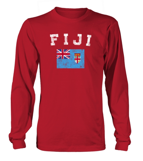 Fijian Flag Shirt - Vintage Fiji T-Shirt Women's Long Sleeve