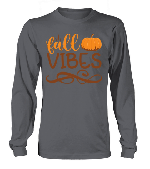 Fall vibes quote with decoration and pumpkin Women's Long Sleeve