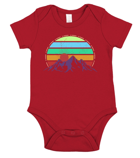 Vintage Mountains Sports Ski SnowboardNature Short Sleeve Baby One-Piece