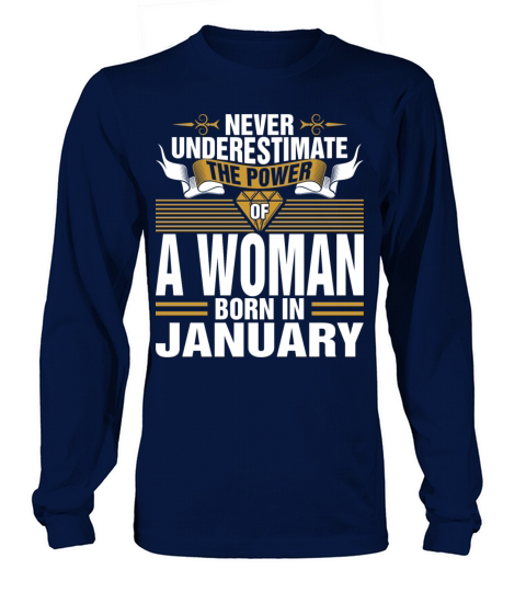 Never Underestimate The Power Of A Woman Born In J Men's Long Sleeve