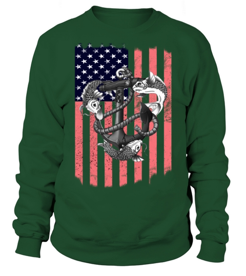 Fisher - Awesome american flag t-shirt for fishe Men's Sweatshirt