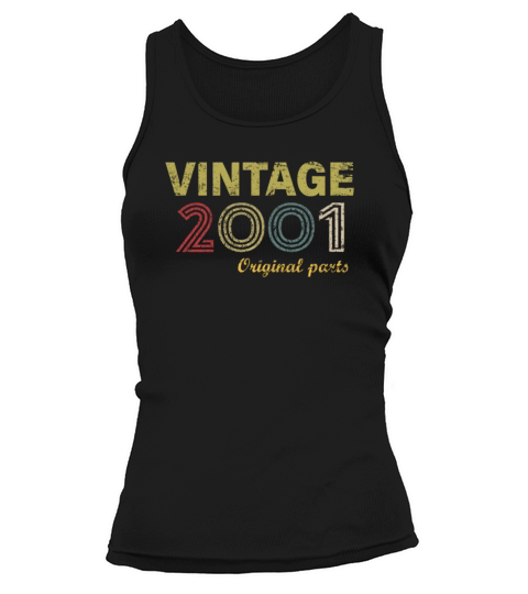 Vintage 2001 Original Parts 20th Birthday Gift Women's Tank Top