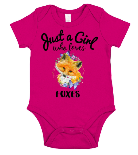 Just A Girl Who Loves Foxes Short Sleeve Baby One-Piece