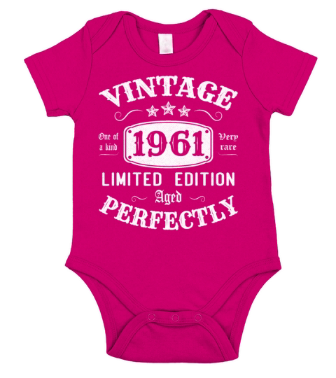Vintage 1961 Limited Edition Aged Perfectly Short Sleeve Baby One-Piece