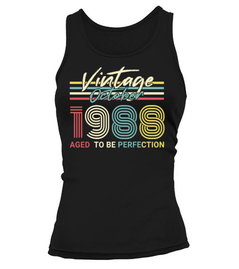 Born 1988 October Vintage Gift Idea Women's Tank Top