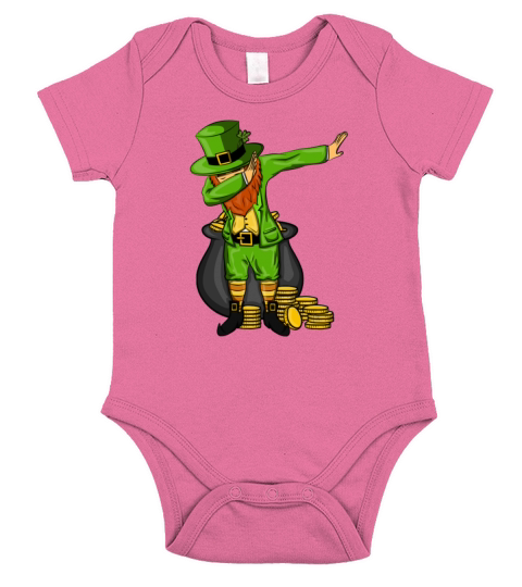 Leprechaun Dabbing Dance Designs Short Sleeve Baby One-Piece
