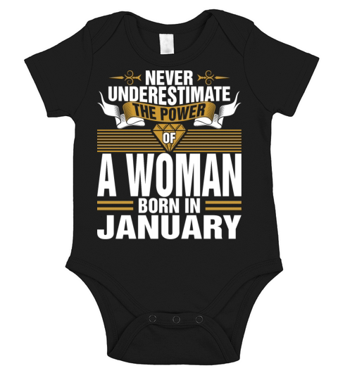 Never Underestimate The Power Of A Woman Born In J Short Sleeve Baby One-Piece