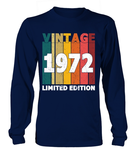 50th Birthday Vintage 1972 Limited Edition Men's Long Sleeve