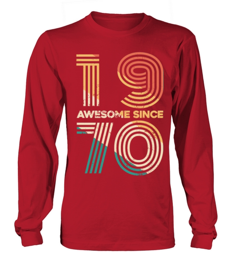Awesome 1970 birthday gifts for men women Vintage Women's Long Sleeve