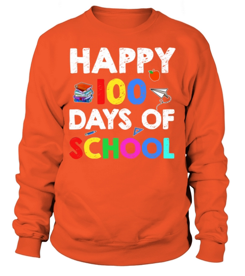 Happy 100 Days Of School Rainbow Letters Teachers Women's Sweatshirt