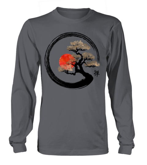 Enso Zen Circle and Bonsai Tree Women's Long Sleeve