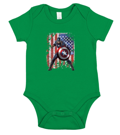 Captain America artwork t shirt sweater hat Short Sleeve Baby One-Piece
