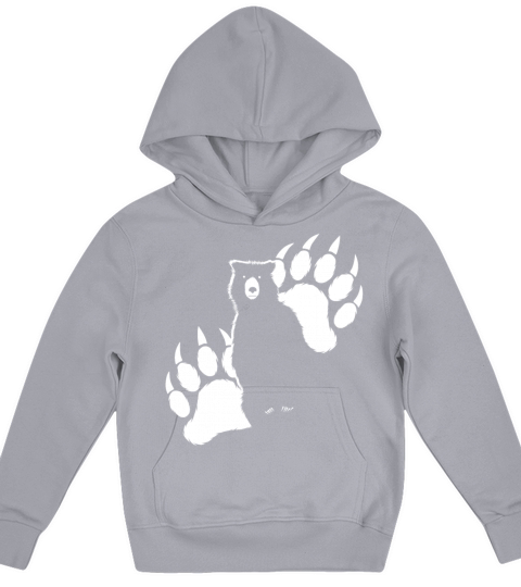 Grizzly bear silhouette Kids Hoodie