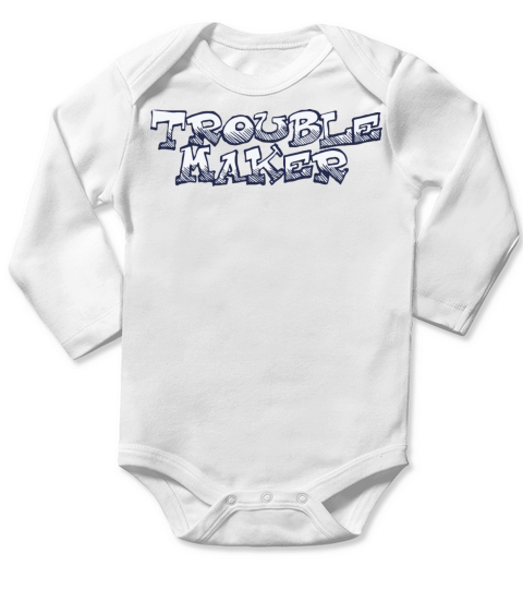 Trouble Maker Long Sleeve Baby One-Piece