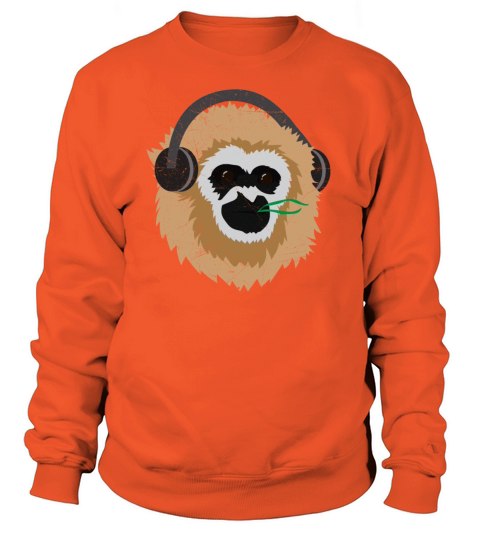 Music Monkey Headphone Music Lover Funny Gift Idea Women's Sweatshirt