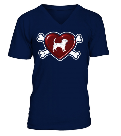 Dog Valentine Shirt Dog Owner Valentines Day Men's V-Neck T-shirt