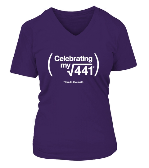 21st Birthday Shirt You do the math Birthday gift idea V-neck T-Shirt Woman