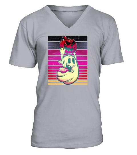 Halloween Ghost Pumpkin Funny dead Men's V-Neck T-shirt