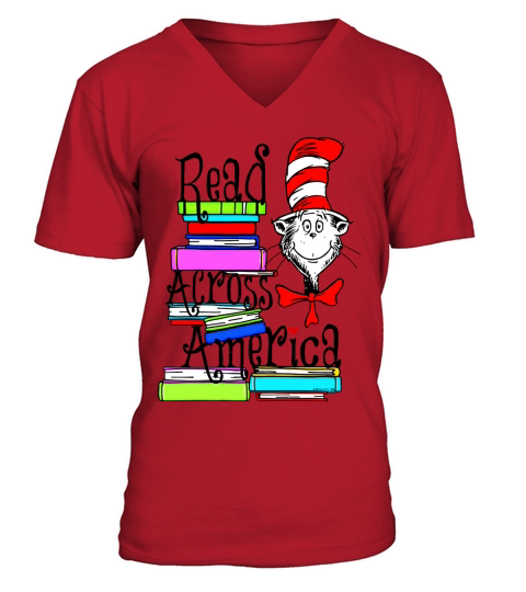Read Across America Day Dr. Seuss V-Neck T-shirt