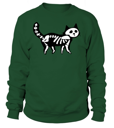 Skeleton Cat Halloween Men's Sweatshirt
