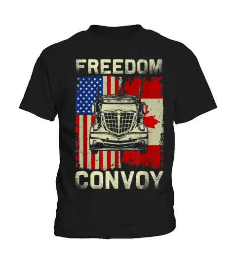 Canada Freedom Convoy 2022 Canadian Truckers Kids T-Shirt