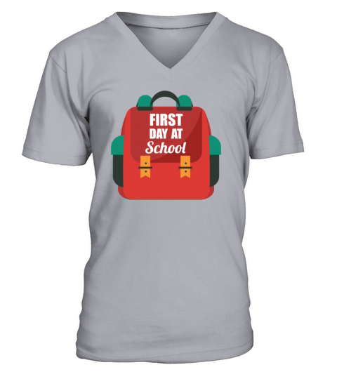 First day at school bag Men's V-Neck T-shirt