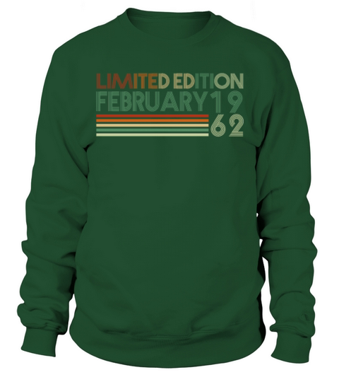 60th birthday februaryyear 1962 gift idea Sweatshirt Unisex
