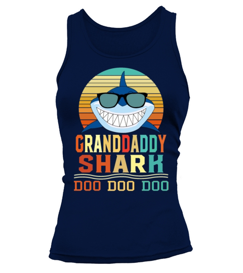 Vintage Mens Grandfather Shark Doo Doo Doo Father Women's Tank Top