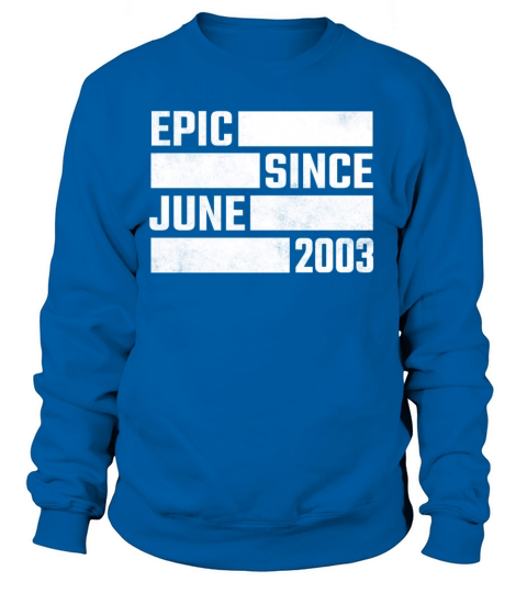18th Birthday June Gift Vintage 2003 18 Years Women's Sweatshirt