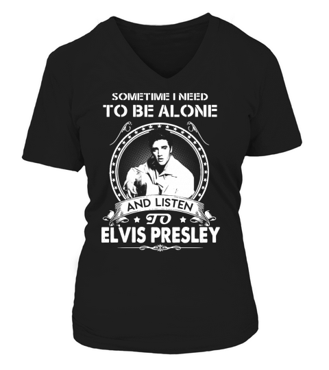Elvis Presley AloneListen V-neck T-Shirt Woman