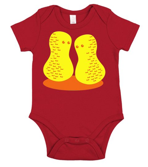two peanuts together Short Sleeve Baby One-Piece