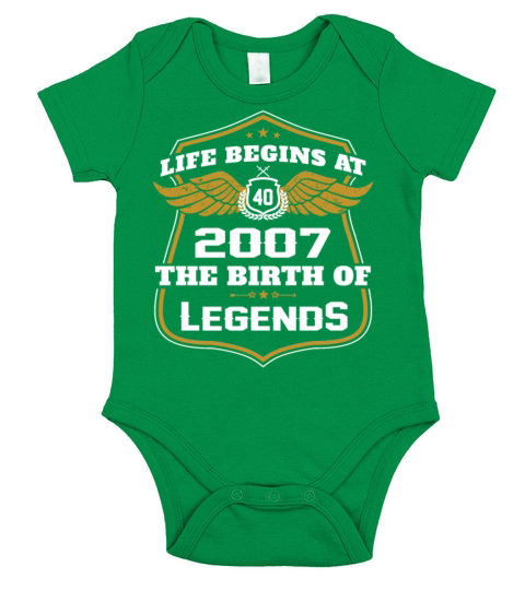 Life Beigns At 2007 The Birth Of Legends Short Sleeve Baby One-Piece